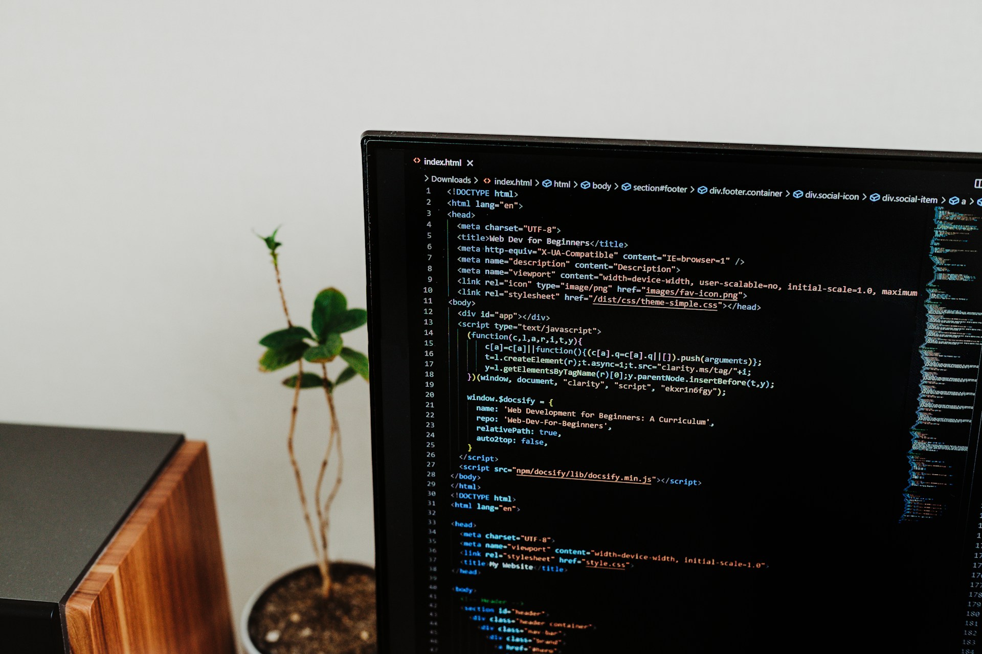 ordenador y códigos